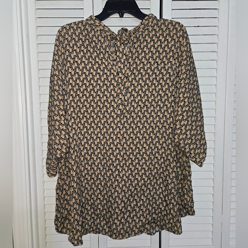 SHEIN Curve Women's 3XL Patterned Blouse